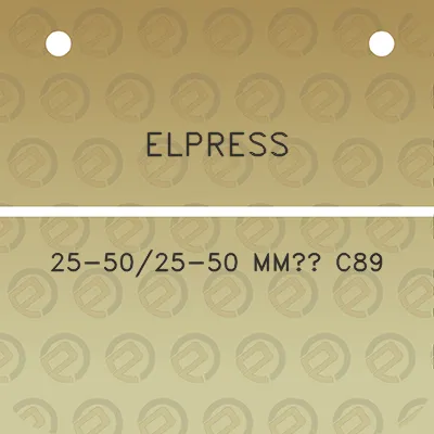 elpress-25-5025-50-mm2-c89