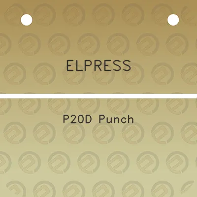 elpress-p20d-punch