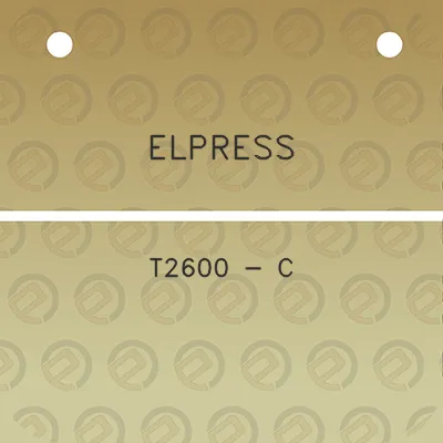 elpress-t2600-c