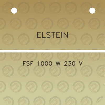 elstein-fsf-1000-w-230-v