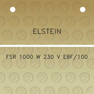 elstein-fsr-1000-w-230-v-ebf100