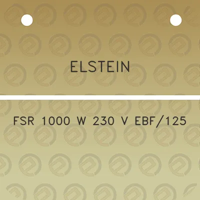 elstein-fsr-1000-w-230-v-ebf125