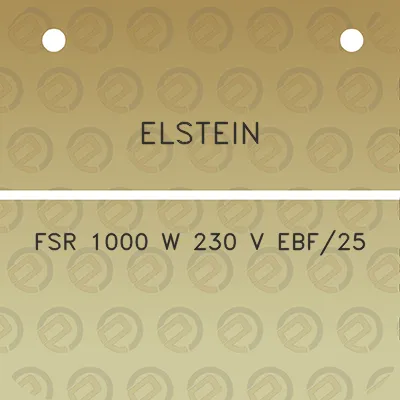 elstein-fsr-1000-w-230-v-ebf25