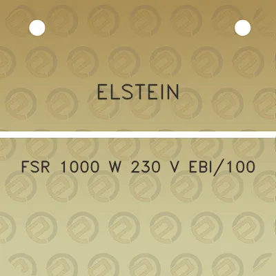 elstein-fsr-1000-w-230-v-ebi100