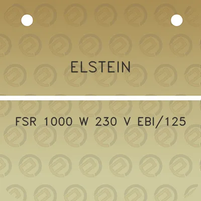 elstein-fsr-1000-w-230-v-ebi125