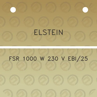 elstein-fsr-1000-w-230-v-ebi25