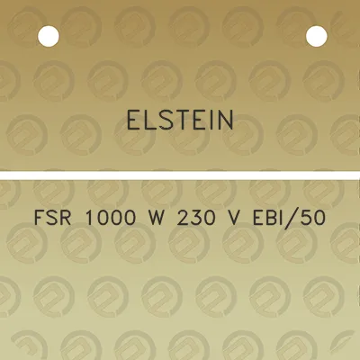 elstein-fsr-1000-w-230-v-ebi50