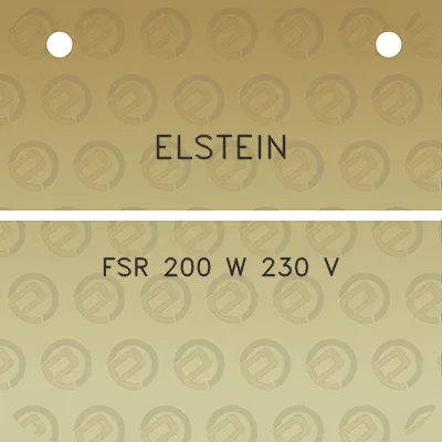 elstein-fsr-200-w-230-v