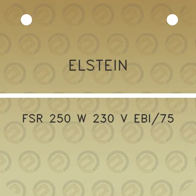 elstein-fsr-250-w-230-v-ebi75