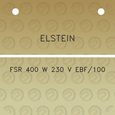 elstein-fsr-400-w-230-v-ebf100