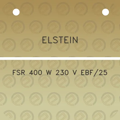 elstein-fsr-400-w-230-v-ebf25