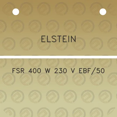 elstein-fsr-400-w-230-v-ebf50