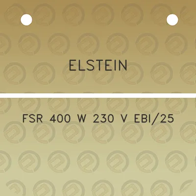 elstein-fsr-400-w-230-v-ebi25