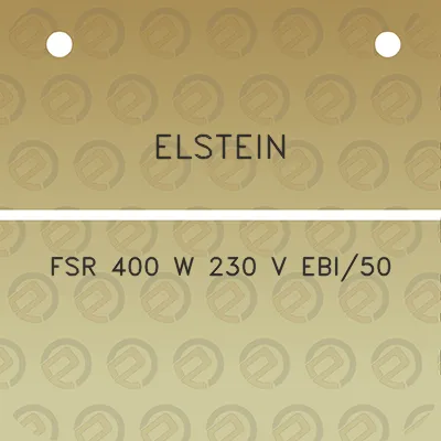 elstein-fsr-400-w-230-v-ebi50