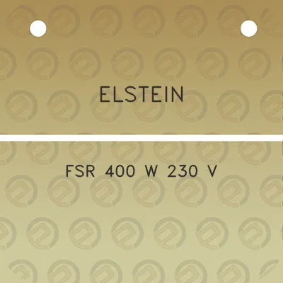 elstein-fsr-400-w-230-v