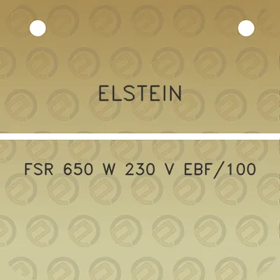 elstein-fsr-650-w-230-v-ebf100