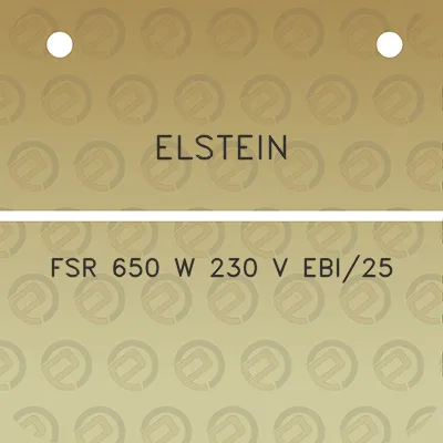 elstein-fsr-650-w-230-v-ebi25