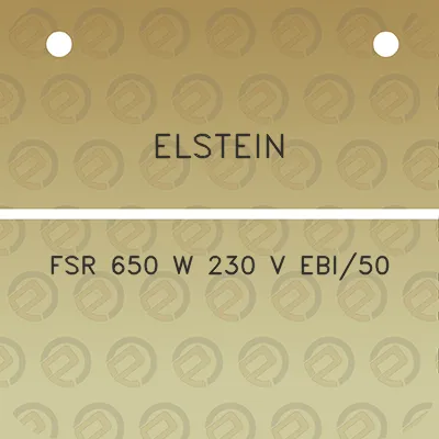 elstein-fsr-650-w-230-v-ebi50