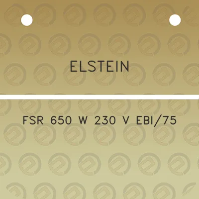 elstein-fsr-650-w-230-v-ebi75