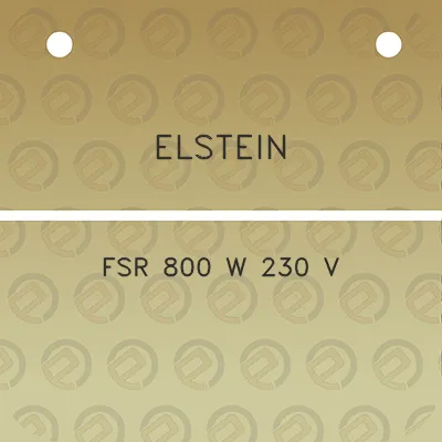 elstein-fsr-800-w-230-v