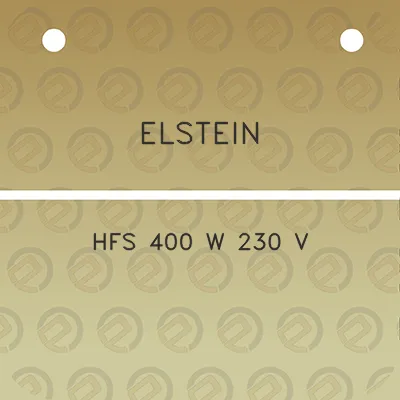 elstein-hfs-400-w-230-v