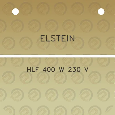 elstein-hlf-400-w-230-v