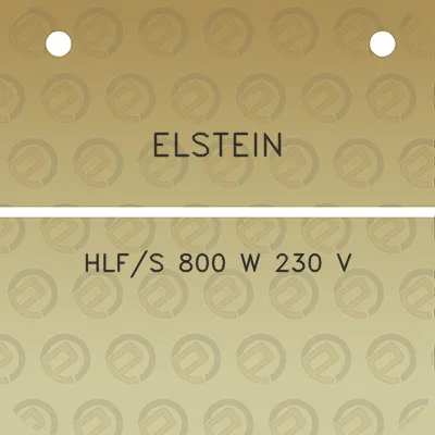 elstein-hlfs-800-w-230-v