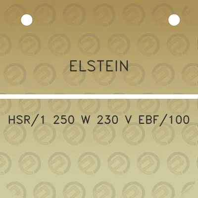 elstein-hsr1-250-w-230-v-ebf100