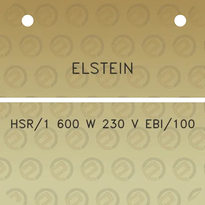 elstein-hsr1-600-w-230-v-ebi100