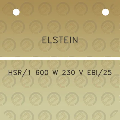 elstein-hsr1-600-w-230-v-ebi25