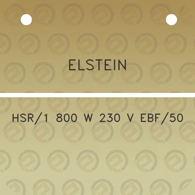 elstein-hsr1-800-w-230-v-ebf50