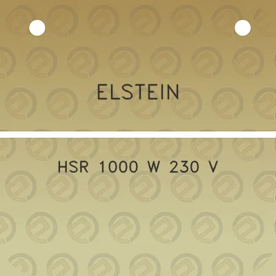 elstein-hsr-1000-w-230-v