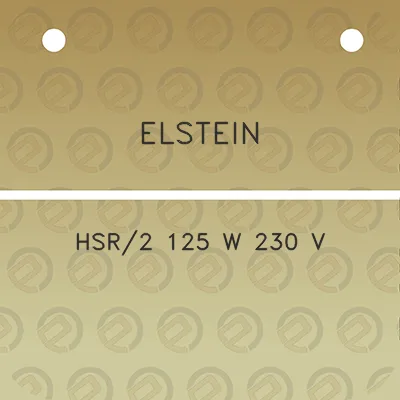 elstein-hsr2-125-w-230-v