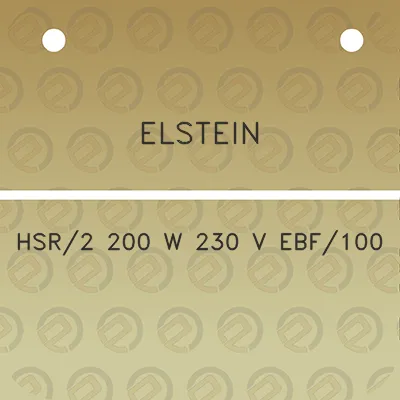 elstein-hsr2-200-w-230-v-ebf100