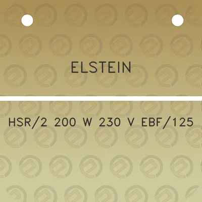 elstein-hsr2-200-w-230-v-ebf125