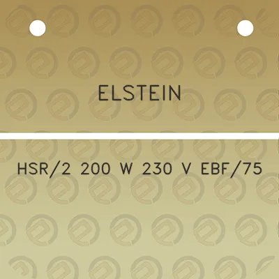 elstein-hsr2-200-w-230-v-ebf75