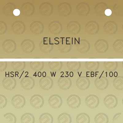 elstein-hsr2-400-w-230-v-ebf100