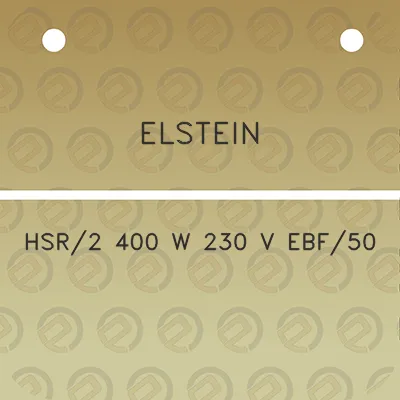 elstein-hsr2-400-w-230-v-ebf50