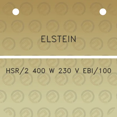 elstein-hsr2-400-w-230-v-ebi100