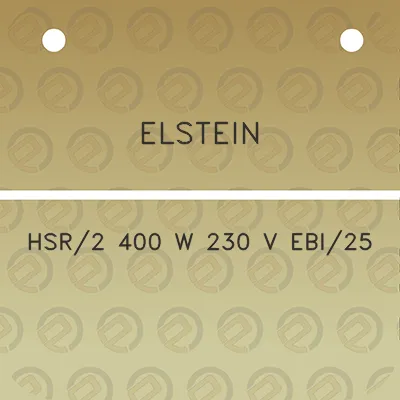 elstein-hsr2-400-w-230-v-ebi25