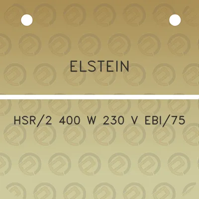 elstein-hsr2-400-w-230-v-ebi75