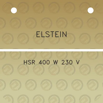 elstein-hsr-400-w-230-v