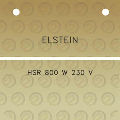 elstein-hsr-800-w-230-v