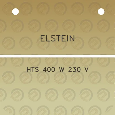 elstein-hts-400-w-230-v