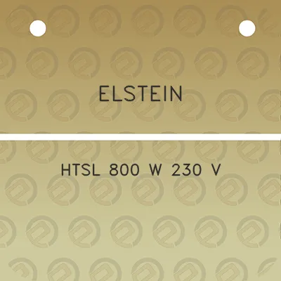 elstein-htsl-800-w-230-v