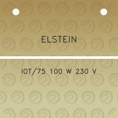 elstein-iot75-100-w-230-v