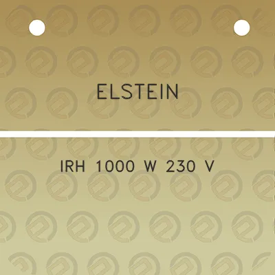 elstein-irh-1000-w-230-v