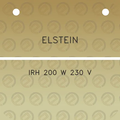 elstein-irh-200-w-230-v