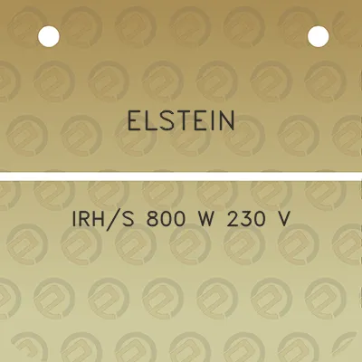 elstein-irhs-800-w-230-v