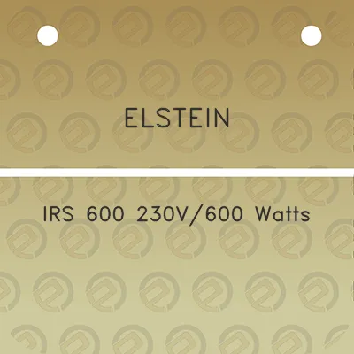 elstein-irs-600-230v600-watts